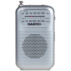 Sanyo - Transitorradio - AM/FM - Zilverkleurig