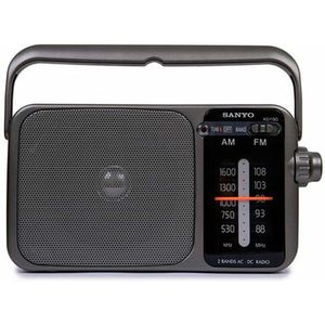 Sanyo - Transitorradio - Grijs - AM/FM - Batterij en Lichtnet