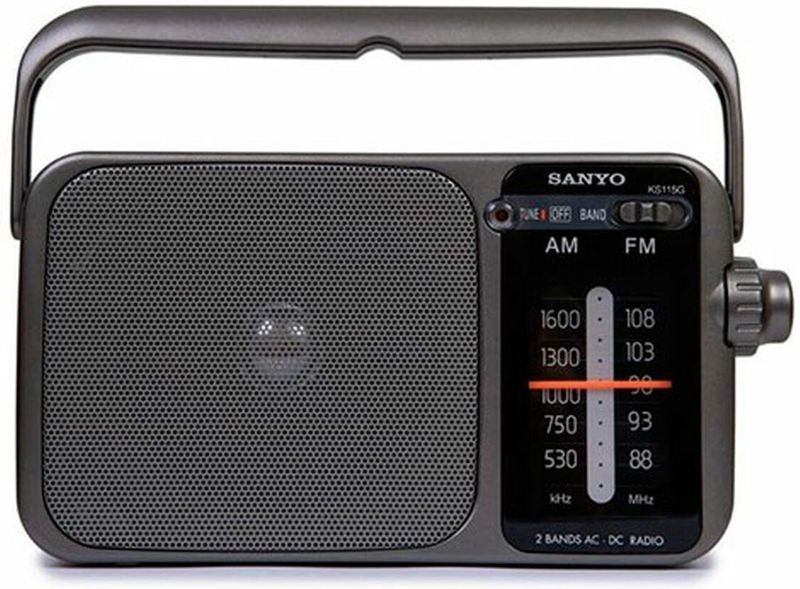 Sanyo - Transitorradio - Grijs - AM/FM - Batterij en Lichtnet