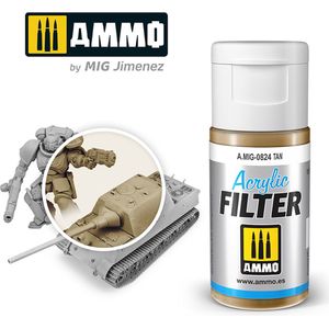 AMMO MIG 0824 Acrylic Filter Tan - 15ml Effecten potje
