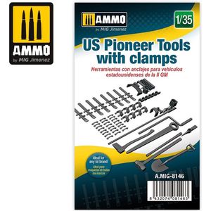 1:35 AMMO MIG 8146 US Pioneer Tools with Clamps Resin onderdeel