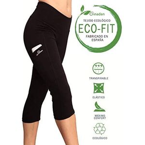 Ginadan Eco-Fit-tas, ecologische piraat met geïntegreerde tas, dames, maat XL, zwart