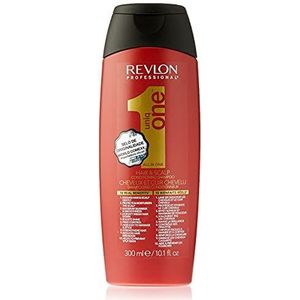 REVLON PROFESSIONAL Uniqone 2-in-1 shampoo/conditioner voor alle haartypes, 10 voordelen, klassiek rood, 300 ml