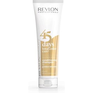 REVLON PROFESSIONAL - 45 DAYS 2-in-1 shampoo en conditioner, kleurbescherming, goudblond, 275 ml (1 stuk)