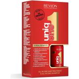 Revlon Professional, UniqOne All-in-One set, haarspray zonder uitspoelen en 2-in-1 shampoo/conditioner