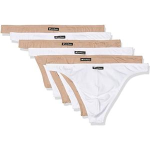 Punto Blanco Duplo Set van 2 onzichtbare strings voor heren, meerkleurig 581, 1 unidad (Paquete de 2), Veelkleurig 581