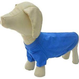 Lovelonglong 2019 Huisdier Kleding Hond Kostuums Teckel Kleding Blank T-Shirt T-shirts voor Teckel Honden, Corgi 100% Katoen Blauw D-XL