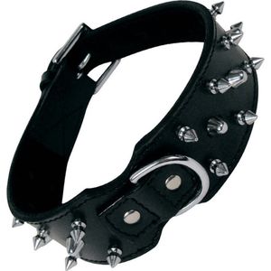 Gloria - Hundehalsband schwarz mit Stacheln (65 cm)