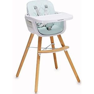 Plastimyr - Hoge stoel WOODY | veilig en comfortabel - van 6 maanden tot 5 jaar - kleur mint | afmetingen 50 x 65 x 85 cm