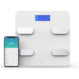 WottoCare - Digitale Personenweegschaal | Slimme Weegschaal met 18 Metingen | Nauwkeurige BMI Analyse | Bluetooth en Wifi Compatibel | Geschikt voor Maximaal 8 Gebruikers | Wit