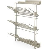 Schoenenrek - Steengrijs - Staal - Uitneembare Zijplank