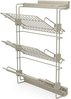 Schoenenrek - Steengrijs - Staal - Uitneembare Zijplank