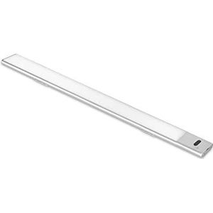 Emuca - Kaus led-lamp, oplaadbaar via USB, met schakelaar, L 400 mm, geanodiseerd mat, kunststof en aluminium