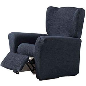 Zebra Textil Vega Elastische hoes, relaxstoel, maat 1-zits (standaard), kleur blauw