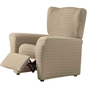 Zebra Textil - Vega elastische hoes relaxstoel, maat 1-zits (standaard), kleur ivoor