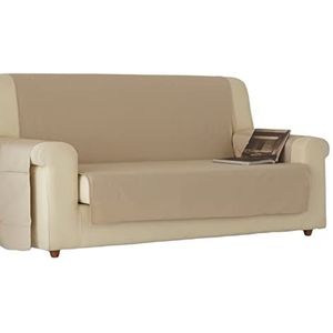 Estoralis Beret - sofa deken bank bescherming afdekking slijtage en scheuren beschermen. Omkeerbaar comfortabel praktisch bestendig. Eenvoudige montage. Hoge kwaliteit. (kleur champagne, 3-zits)