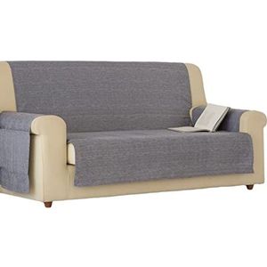 Estoralis Beret - sofa deken bank bescherming afdekking slijtage en scheuren beschermen. Omkeerbaar comfortabel praktisch bestendig. Eenvoudige montage. Hoge kwaliteit. (kleur donkergrijs, 3-zits)