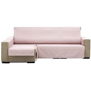 Estoralis TEPIC beschermhoes voor chaise longue, hoezen voor chaise longue, jacquard, comfortabel, praktisch, robuust, eenvoudige montage, chaise longue, 235 cm, roze