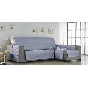 Estoralis Oona - beschermhoes voor chaise longue, jacquard, comfortabel, praktisch, robuust, eenvoudige montage, 235 cm, blauw