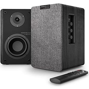 Energy Sistem Studio Monitor 4 Hi-Fi, Sestava dvou 2.0 aktivních regálových reproduktorů,DSP s různ (Actief, Paar, 1x 50 W), Monitorluidspreker, Grijs