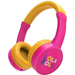 Energy Sistem LOL&Roll Pop Kids Bluetooth hoofdtelefoon draadloze hoofdtelefoon voor kinderen Music Share, Bluetooth 5.1, 85 dB volume, Mic) roze