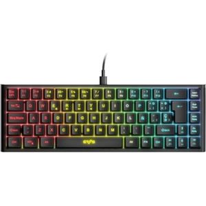 Energy Sistem Gaming Keyboard ESG K4 COMPACT-RGB Gamer toetsenbord (69 toetsen, RGB-verlichting, afneembare kabel, membraan) - zwart