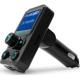 Energy Sistem Xtra FM-zender (FM-zender voor het luisteren naar muziek in de 1,4 inch lcd-auto, Bluetooth®, microSD, mapnavigatie, USB MP3, spraakassistent-besturing) zwart