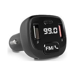 Energy Sistem Car FM Talk FM-zender voor de auto (bluetooth, microSD, USB, MP3, spraakassistent, handsfree), zwart