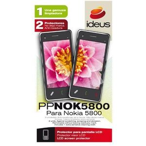 Ideus PPNOK5800 displaybeschermfolie voor Nokia 5230 Nokia 2 stuks 58002 () incl. reinigingsdoek, transparant