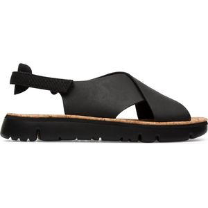 Camper, Oruga Platte Sandalen Zwart, Dames, Maat:38 EU