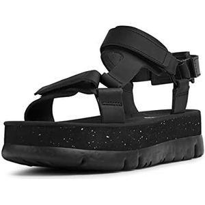 Camper, Flat Sandalen Zwart, Dames, Maat:40 EU