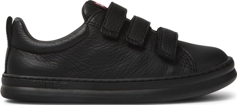 Camper - Runner Four - Kinderschoenen - Zwart - Leren en Textiel - Klittenbandsluiting