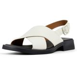 Sandalen - Dana - Effen - Leer - Platte Hak