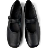Casi Myra - Ballerina's - Zwart - Leer - Duurzaam
