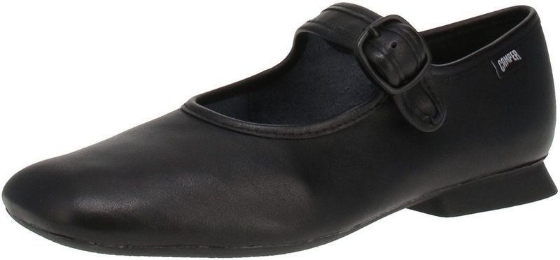 Casi Myra - Ballerina's - Zwart - Leer - Duurzaam