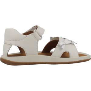 Camper - K800627-001 Sandalen - Wit - Leer - Plat - Klittenband