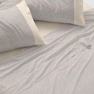Burrito Blanco Parure de lit pour lit de 135 cm (+ dimensions disponibles), 50% polyester, 50% coton, 50% coton, motif 042, couleur grise (135 x 190/200 cm)