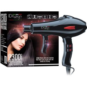 IDitalian - Professionele Föhn - Zwart - 2300W - Ionische Technologie - 2 Snelheden