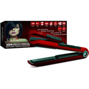 Draadloze Mini Stijltang met kam - Stijltang - Draagbaar - Oplaadbaar - Mini Stijltang - Draadloos - Portable - Haarstijler - LCD Display - USB - Zwart - Rood - Reizen