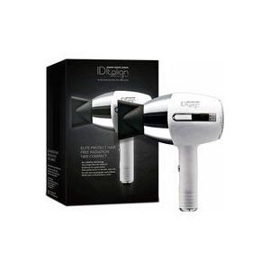 IDItalian IDEGTI1400 Elite Compact Protec Hair Haardroger, 1400 WATS-IDEGTI1400, zilver, wit