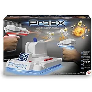 Bizak Projex Arcade-spelprojector, 2 laserpistolen en 1 geanimeerde objectprojector, 3 moeilijkheidsniveaus, cadeau voor jongens en meisjes vanaf 6 jaar (62942703)