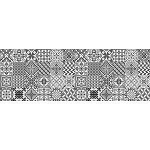 Vilber, TOLEDO-05 vinyl tapijt, tegels, hal, keuken, woonkamer, zwart, verschillende maten, afmetingen: 78 x 225 cm