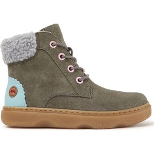 Camper - Kiddo Booties - Enkellaarsjes - Donkergroen - Nubuck en Leren - Rubberen Zool