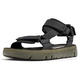 Camper Heren Oruga Sandal, Black, 45 EU, zwart, 45 EU