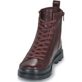 Camper - Brutus - Enkellaarsjes - Bordeaux - Leer - Ritssluiting - Plat