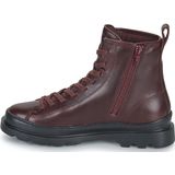 Camper - Brutus - Enkellaarsjes - Bordeaux - Leer - Ritssluiting - Plat