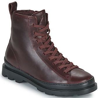 Camper - Brutus - Enkellaarsjes - Bordeaux - Leer - Ritssluiting - Plat