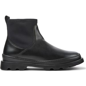 Chelsea - Boots - Zwart - Leer - Effen - Blokhak