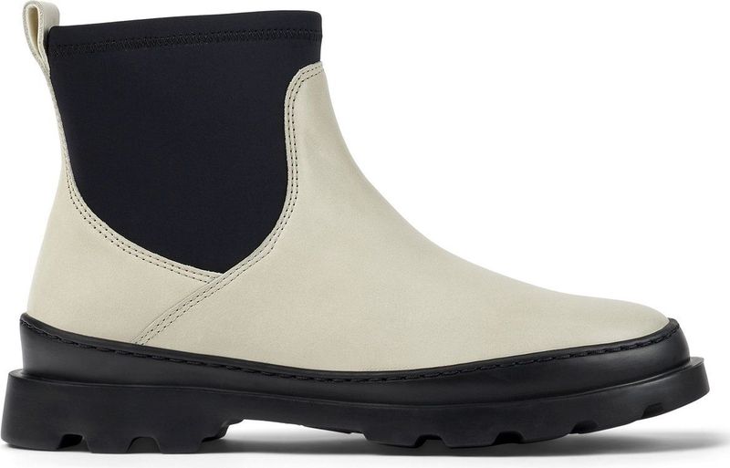 Camper - Brutus - Enkellaarsjes - Wit - Leer en Gerecycled PET - EVA-zolen