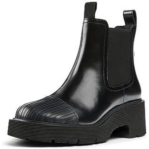 Chelsea - Milah - Boots - Zwart - Leer - Met Plateau
